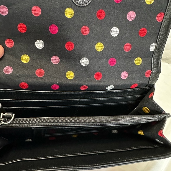 Vera Bradley Large Wallet with PU Leather Fold Over and Havan Rose Print - Picture 7 of 12